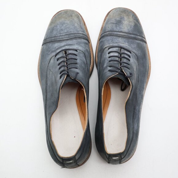 Maison Martin Margelia Washed Leather Men's Eu Size 43 Cap Toe Oxford - Picture 9 of 11
